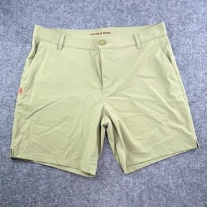 RHONE Men's Tan Performance Shorts Size 34 Elastic Waist Casual
